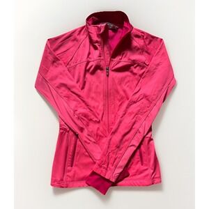 Athleta Womens sz‎ XXS Coral Half Mile Full Zip Athletic Jacket Back dye cut